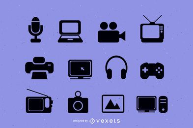 Dispositivos de tecnologia Vector Media