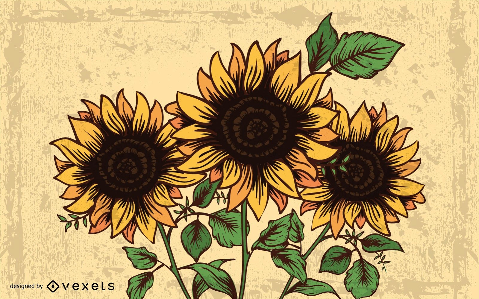 Sommertraum-Kunstwerk mit Sonnenblume
