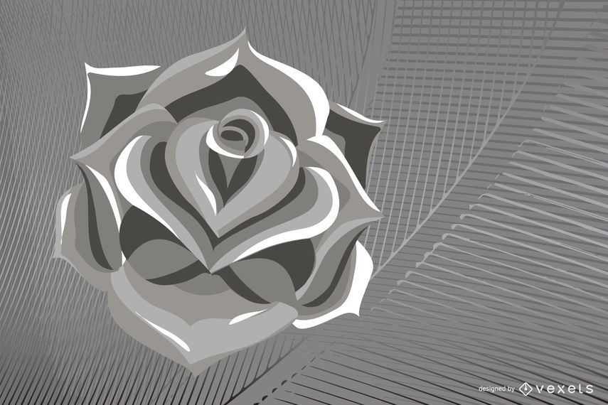 Metallic Rose Vector Metallic Rose Vector