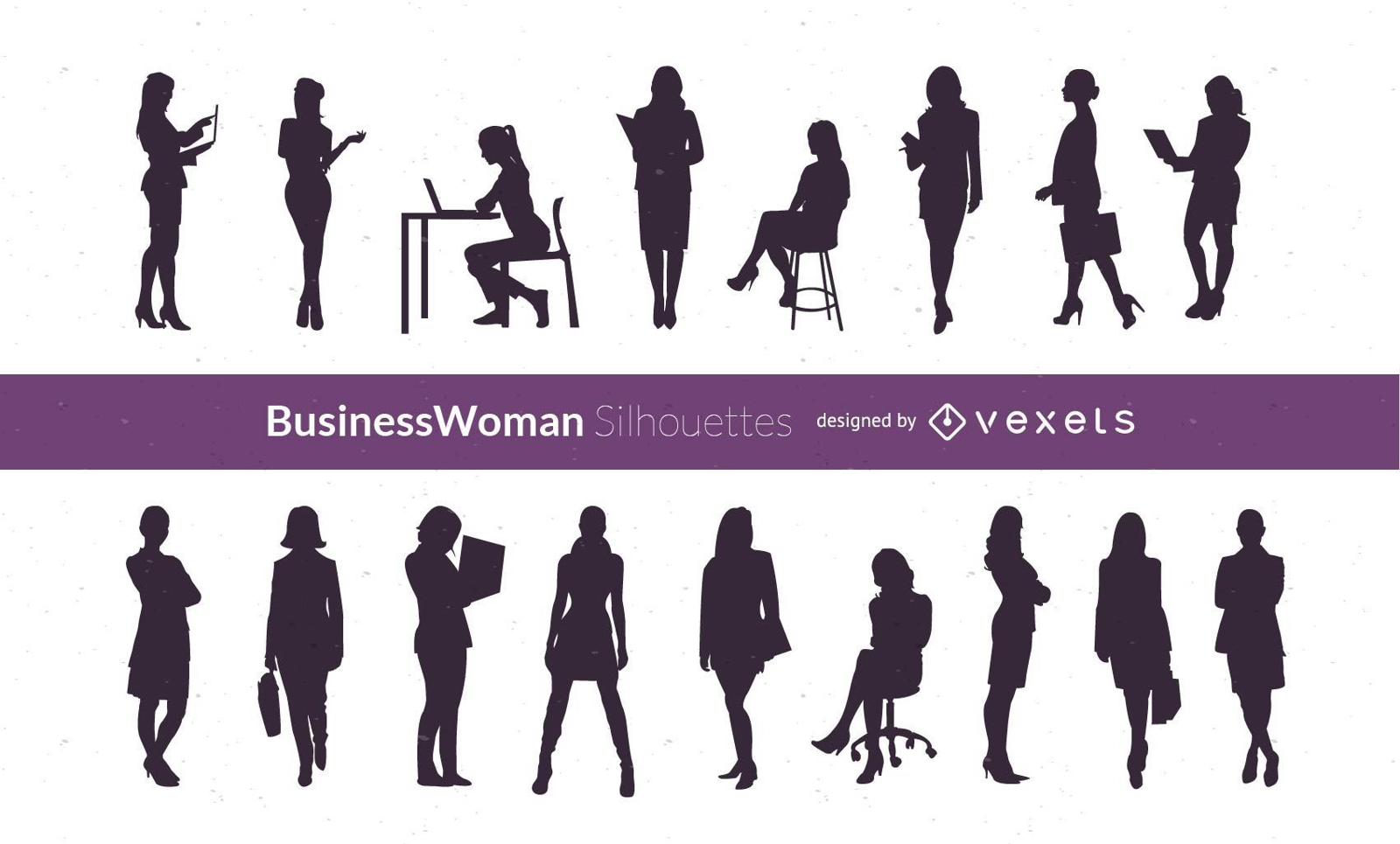 Silhouette Vektor Geschäftsfrauen