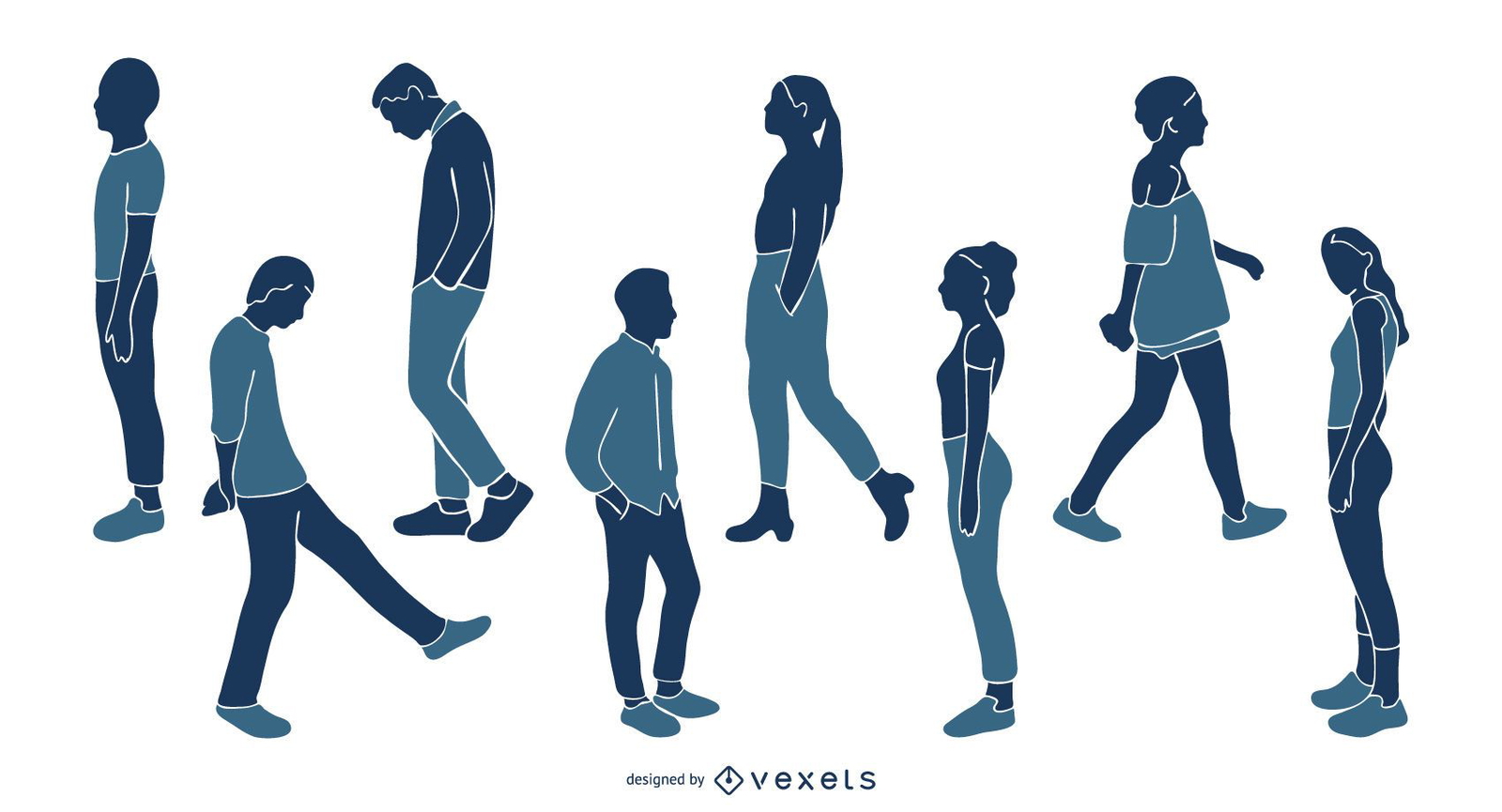 Young People Silhouette Pack