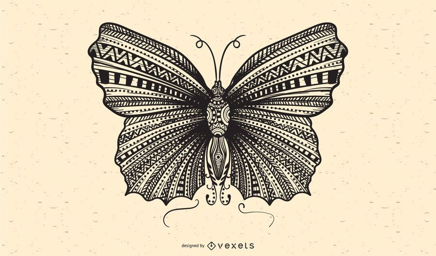 Download Black & White Butterfly Vector - Vector Download
