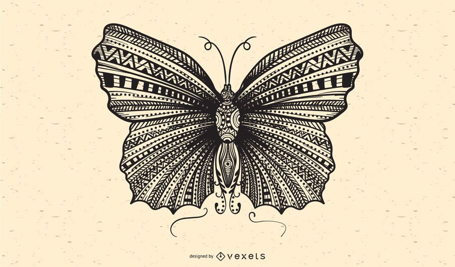 Vetor de borboleta preto e branco Vetor de borboleta preto e branco