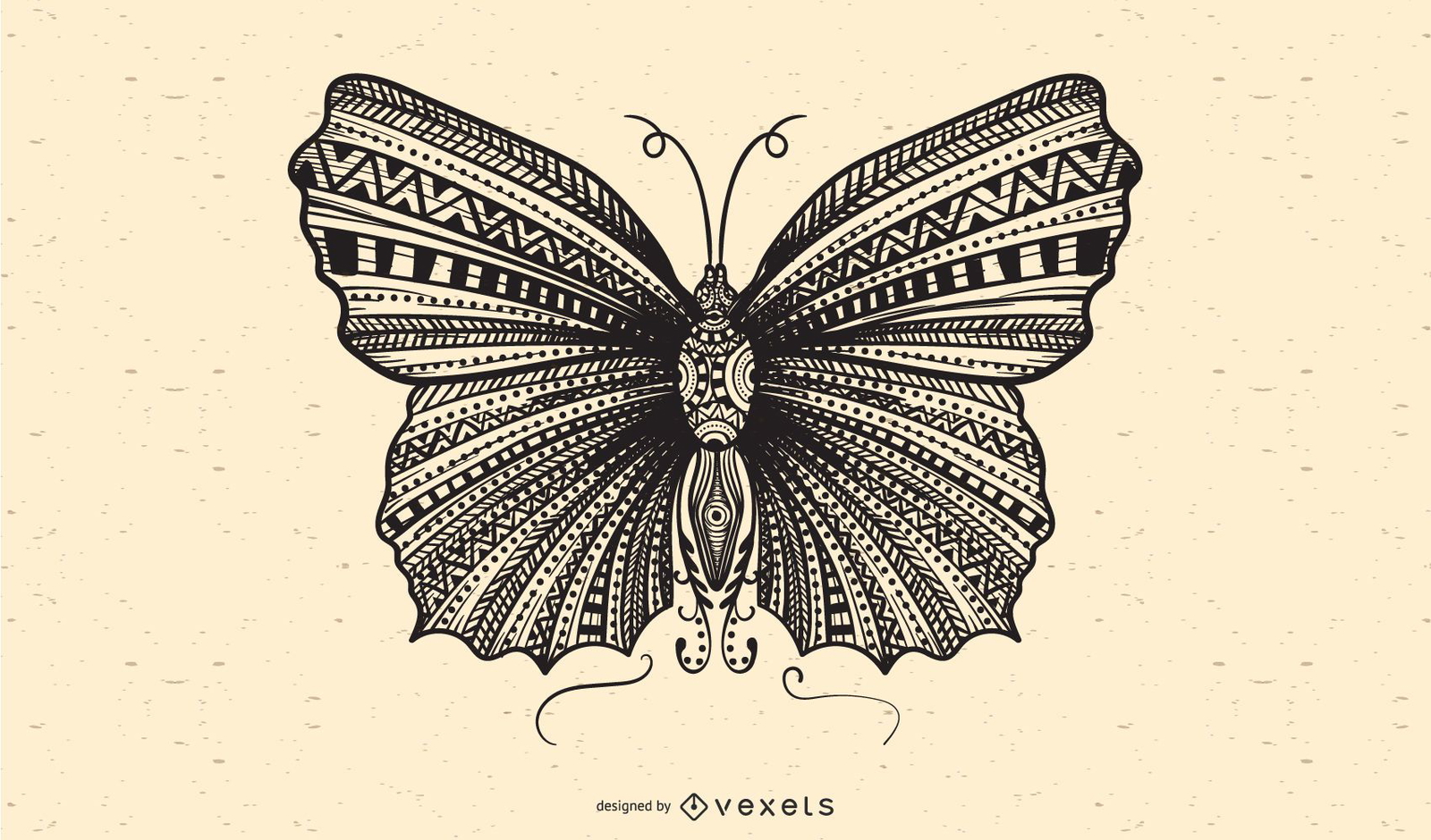 Black & White Butterfly Vector - Vector Download