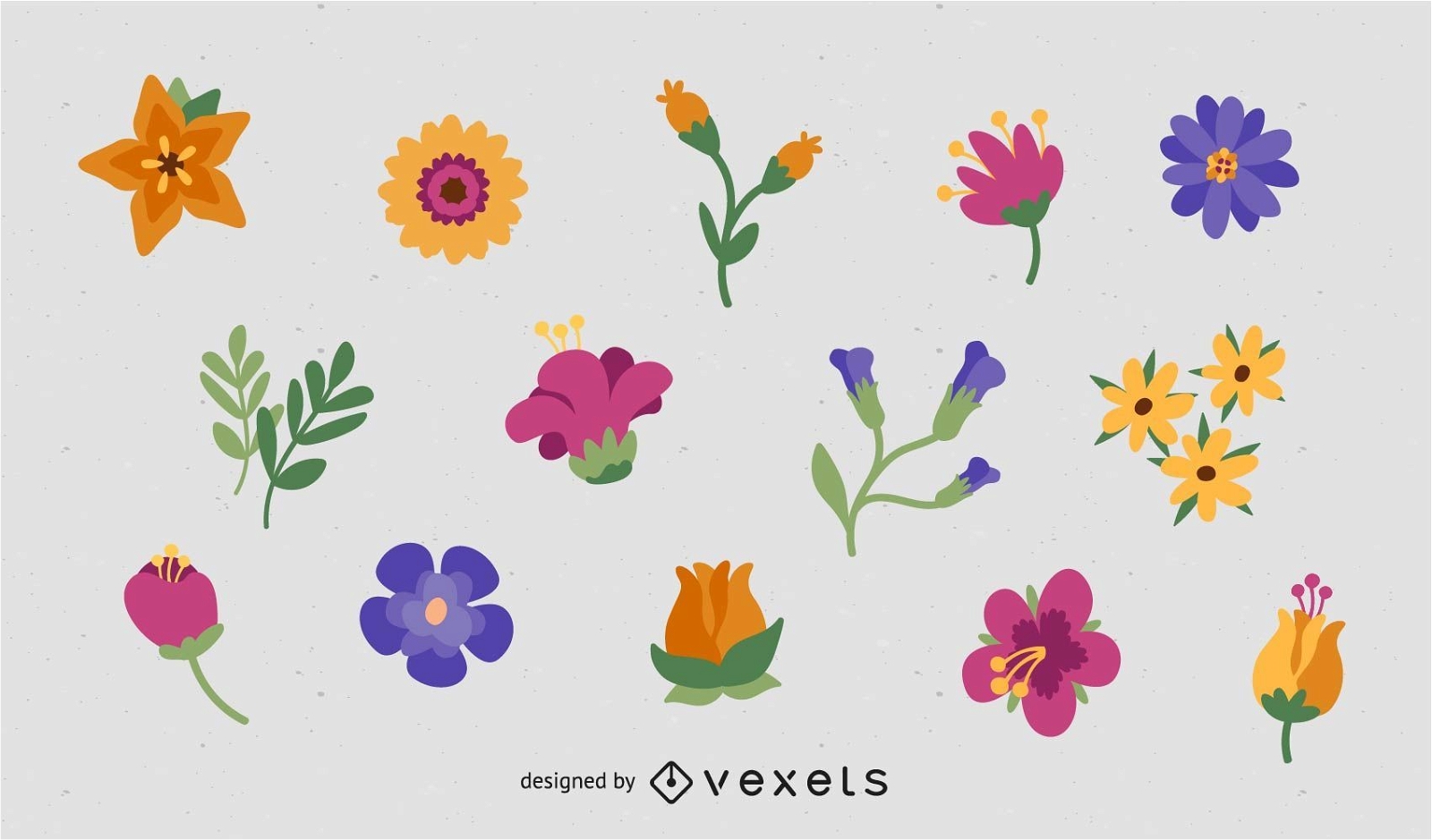 Vektor mit mehreren Blumen