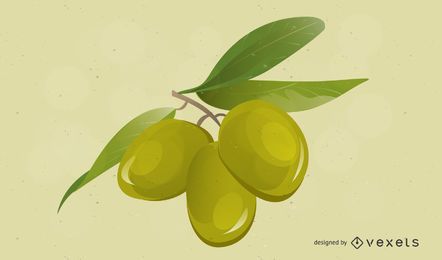 Vector De Aceitunas De Alto Detalle Vector De Aceitunas De Alto Detalle