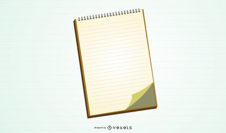 Leerer Notizbuch-Vektor Leerer Notizbuch-Vektor