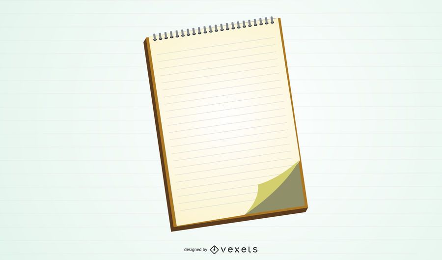Vector de cuaderno en blanco Vector de cuaderno en blanco