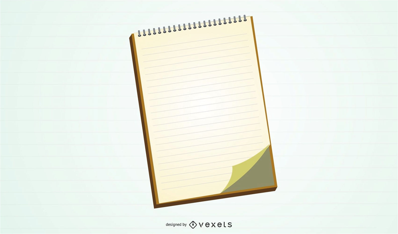 Vector de cuaderno en blanco