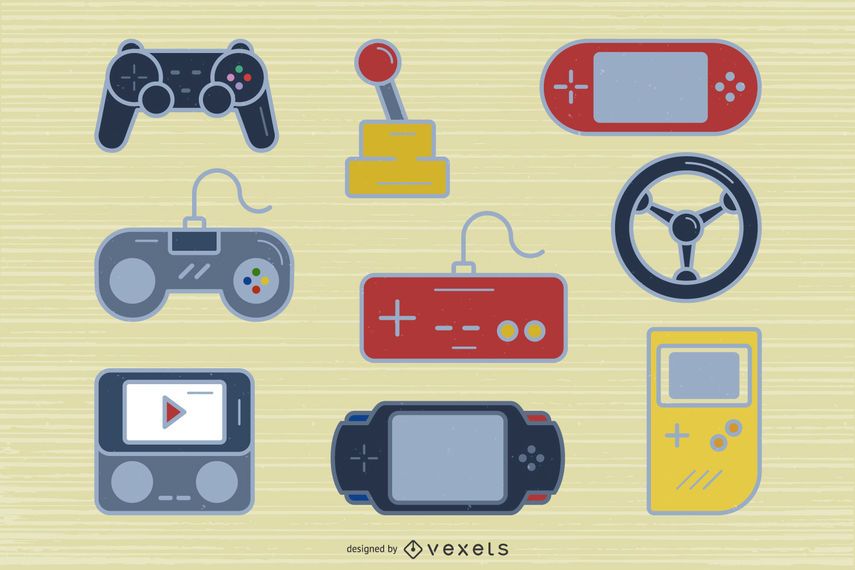 Vetor de conjunto de controlador de jogo Vetor de conjunto de controlador de jogo