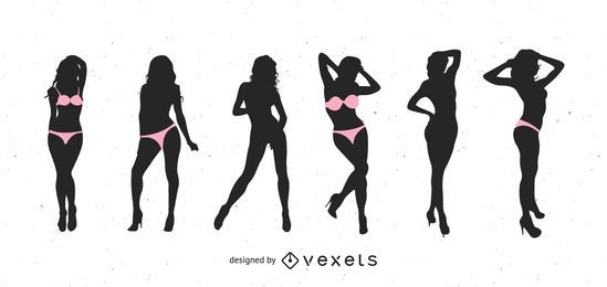 Silhouette Nude Strippers Vector Vector Download