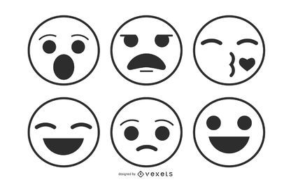Strichzeichnungen Emoticons Pack