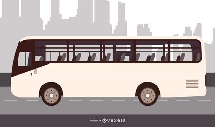 Design plano de ônibus urbano