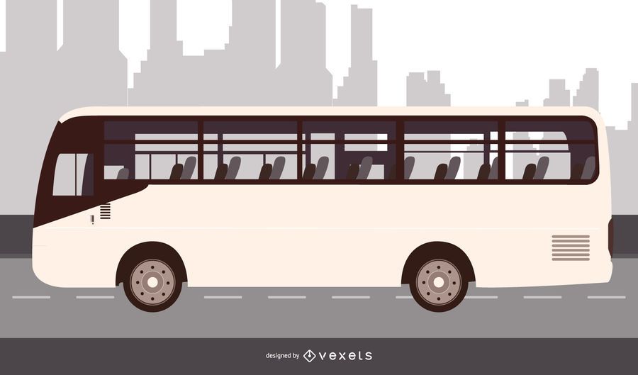 City Bus Flat Design City Bus Flat Design