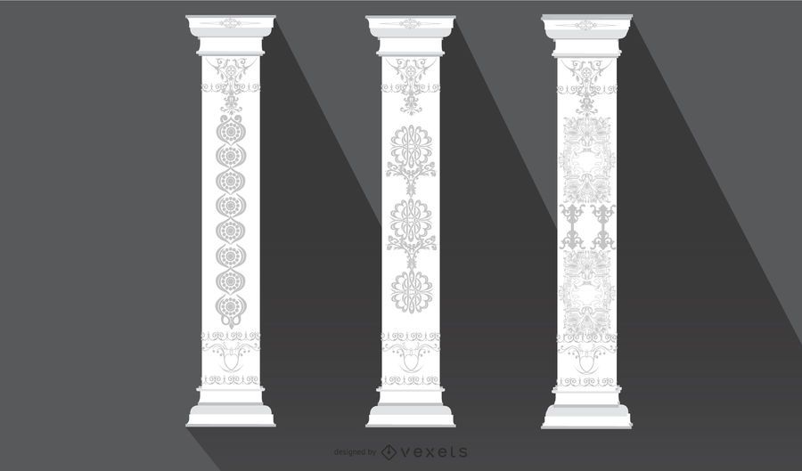 Vintage Floral Ornamental Pillar Vintage Floral Ornamental Pillar