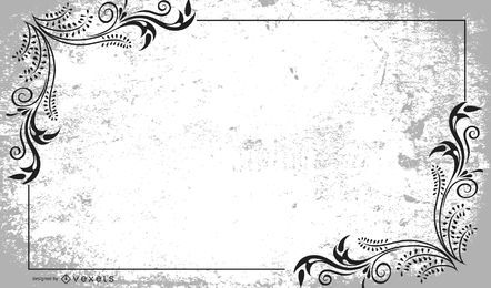 Grungy Swirl Blumenrahmen-Layout