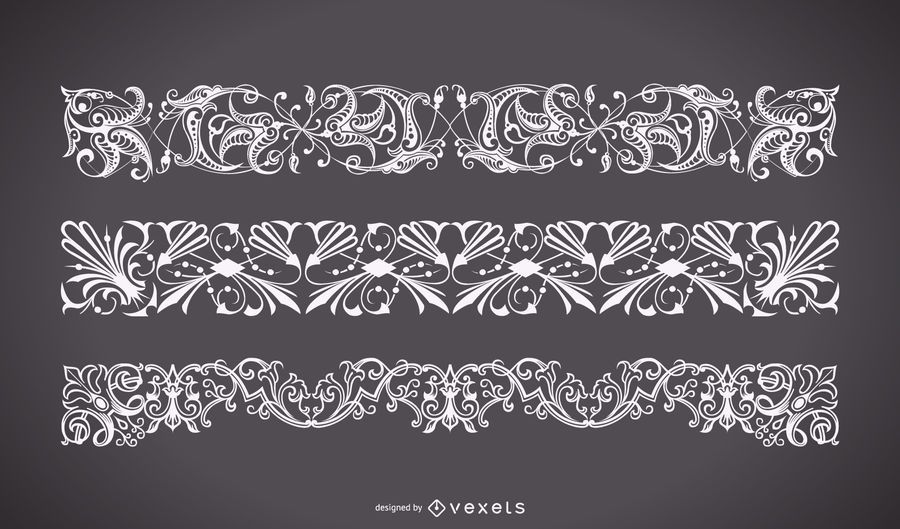 Forma de adorno floral vintage Forma de adorno floral vintage