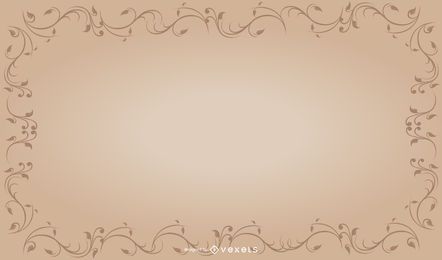 Vintage Curly Floral Frame