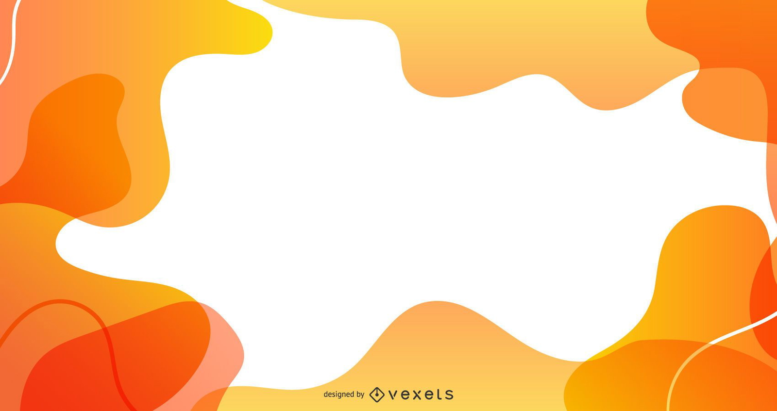 Modelo de banner Orangey Flourish