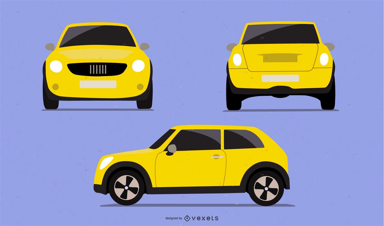 Yellow Novo Uno Car Set