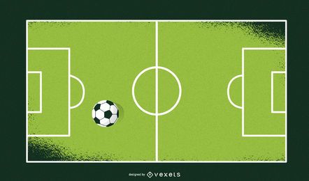 Artistic soccer field and Balls