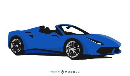 Ferrari Blue Sports Car