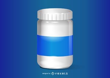 Pills Bottle realistic illustration