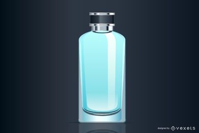 Diseño de botella de perfume azul
