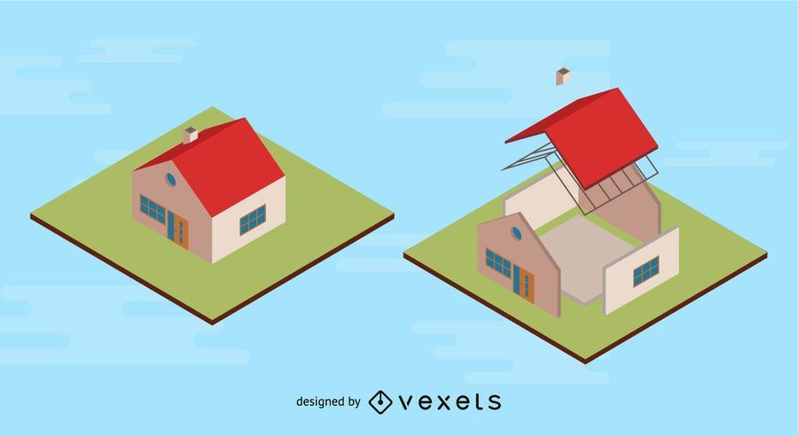 House with Extracted Part House with Extracted Part