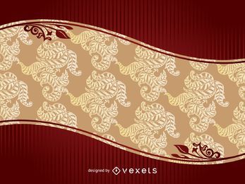 Reddish and Golden Template Greetings