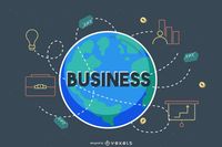 Global Business Around The World Vector Download