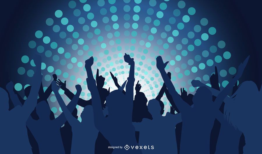 Fondo de discoteca con gente feliz Fondo de discoteca con gente feliz