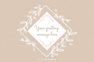 Ornamental Template Greetings Layout