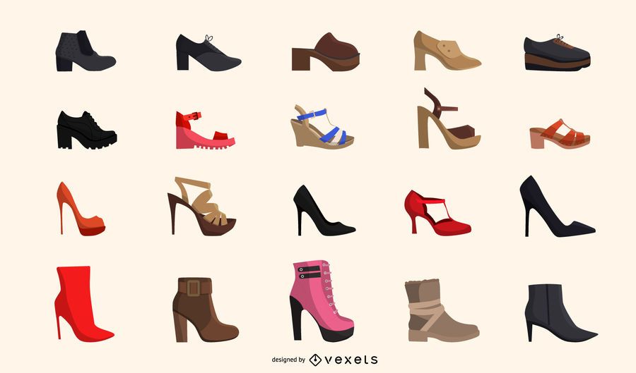 Paquete de zapatos de moda para damas Paquete de zapatos de moda para damas