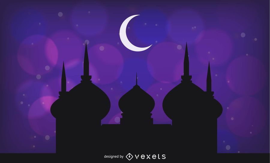 Purple Greeting Layout for Holy Ramadan Purple Greeting Layout for Holy Ramadan