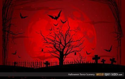 Paisaje de terror de Halloween