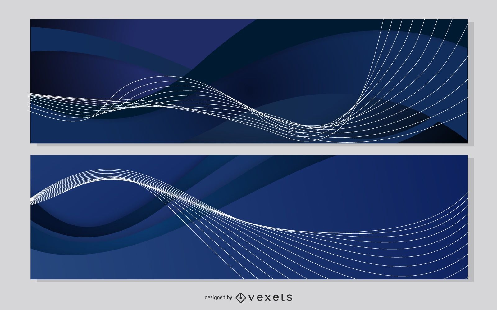 Midnight Blue Template Banner Layout