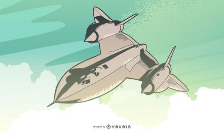 Vintage Flugzeugflug