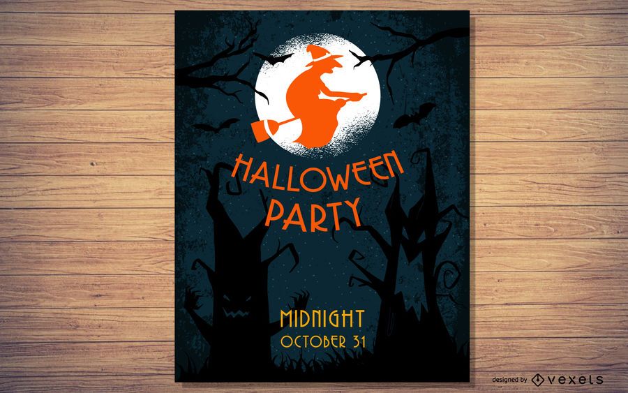 Tree Halloween Party Flyer Tree Halloween Party Flyer
