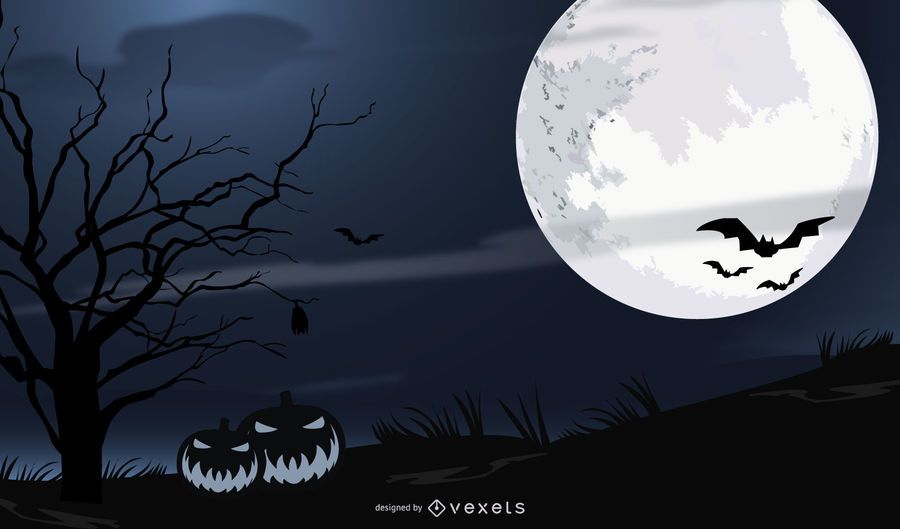 Disposición de noche de Halloween de miedo Disposición de noche de Halloween de miedo