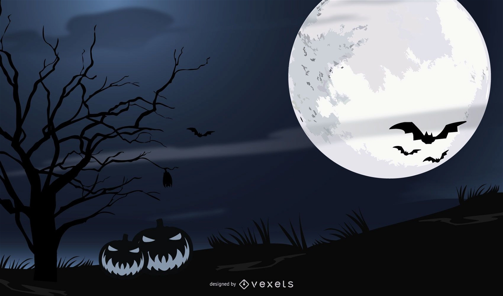 Be?ngstigendes Halloween-Nacht-Layout