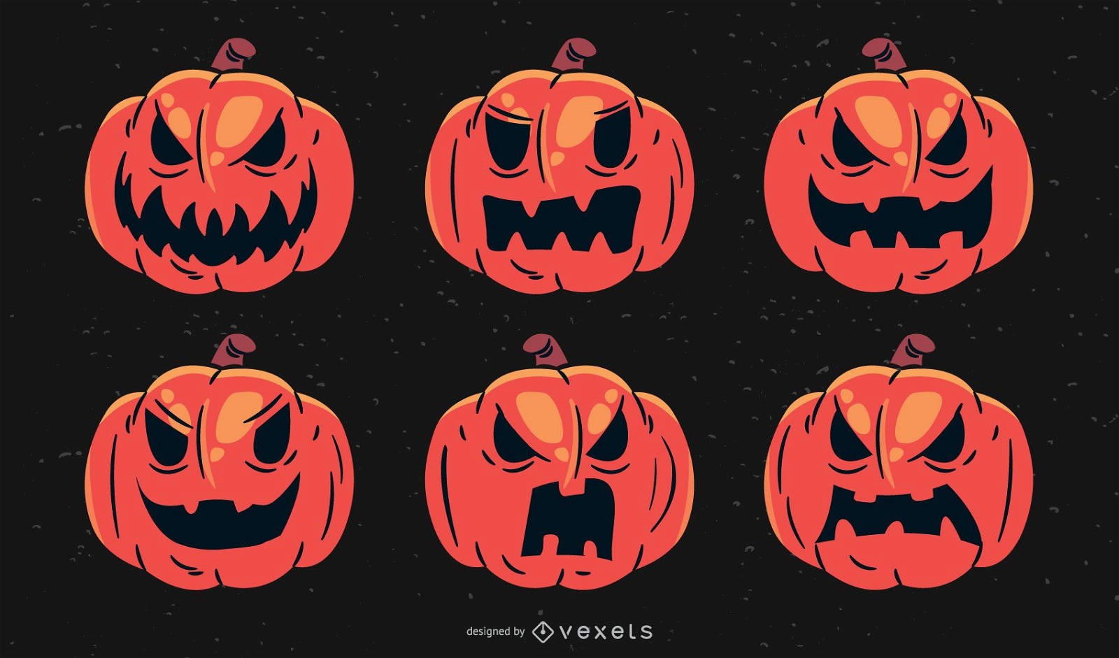 Scary Halloween Mad Pumpkin Set