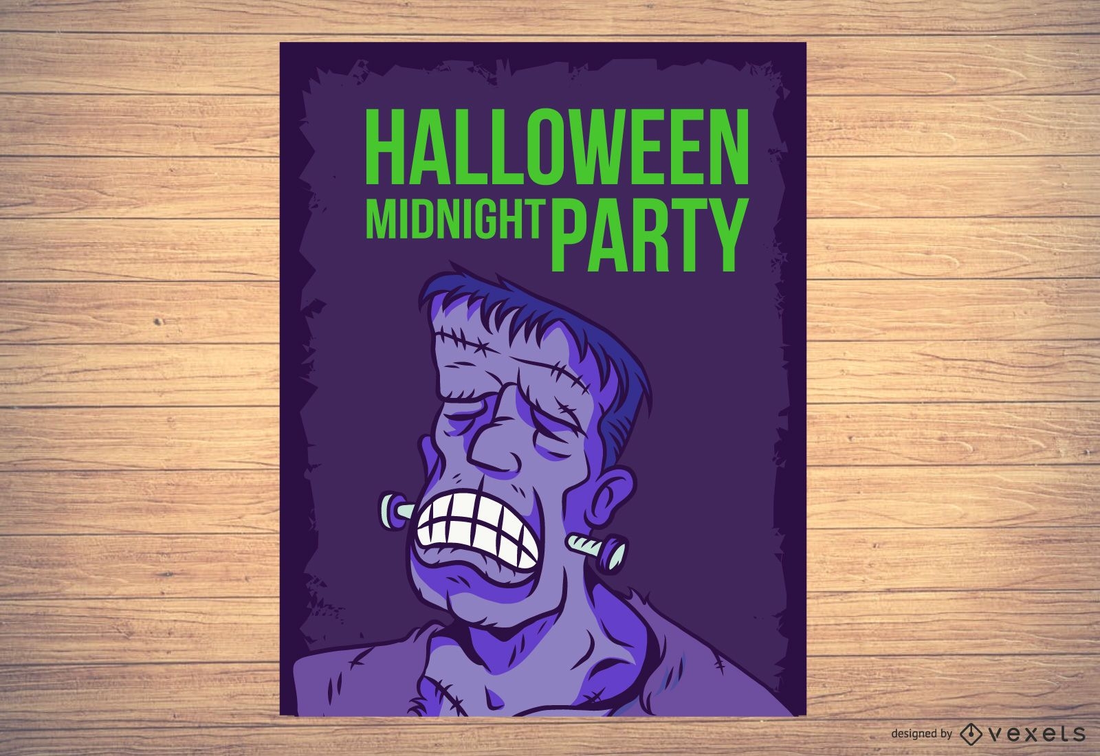 Frankenstein-Halloween-Flyer-Vorlage