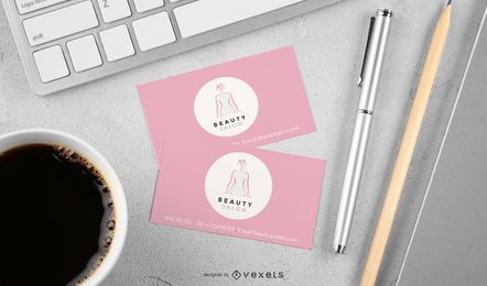 Tarjeta de visita del salón de belleza