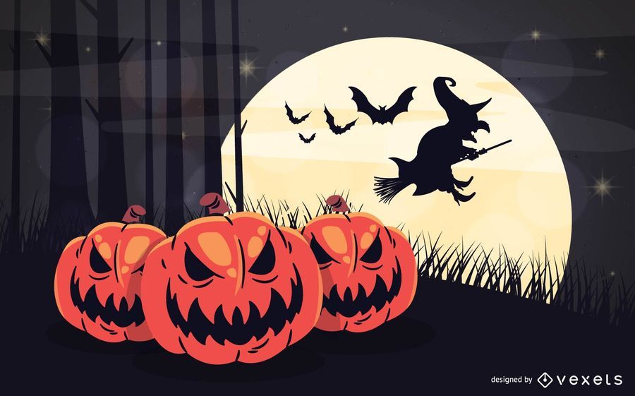 Halloween Art with Planted Evil Pumpkins Halloween Art with Planted Evil Pumpkins