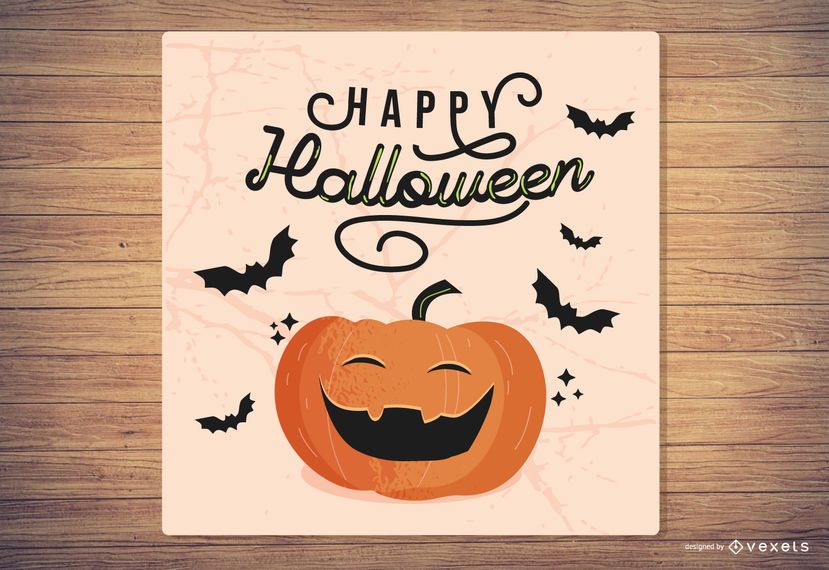Calabaza y murciélago 2 Halloween Flyers Calabaza y murciélago 2 Halloween Flyers