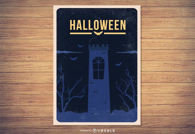 Grungy Vintage Halloween Poster Grungy Vintage Halloween Poster