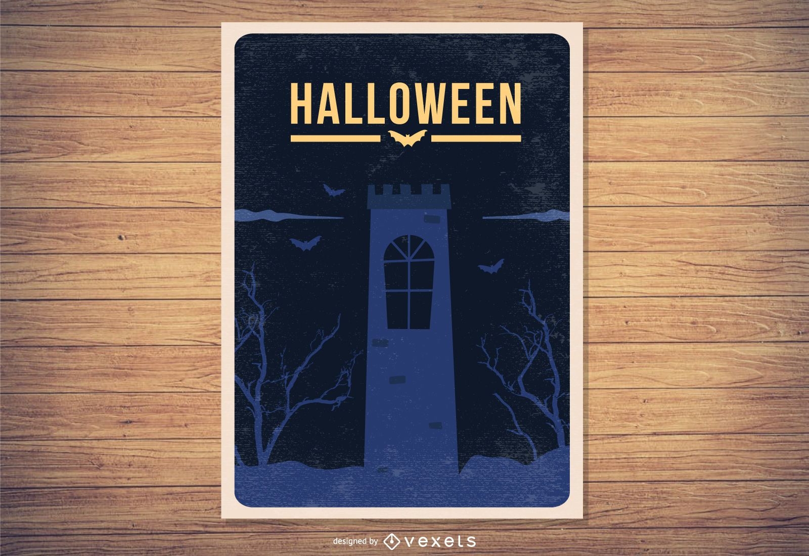 Grungy Vintage Halloween Poster