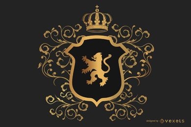 Creative Royal Heraldic Shield