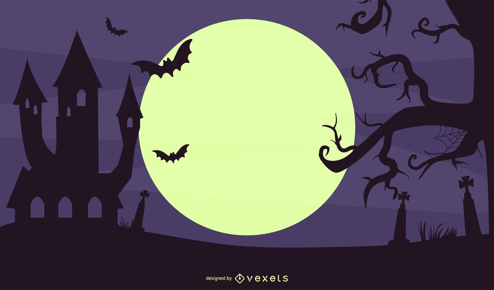 Gruselige Halloween Nacht Illustration